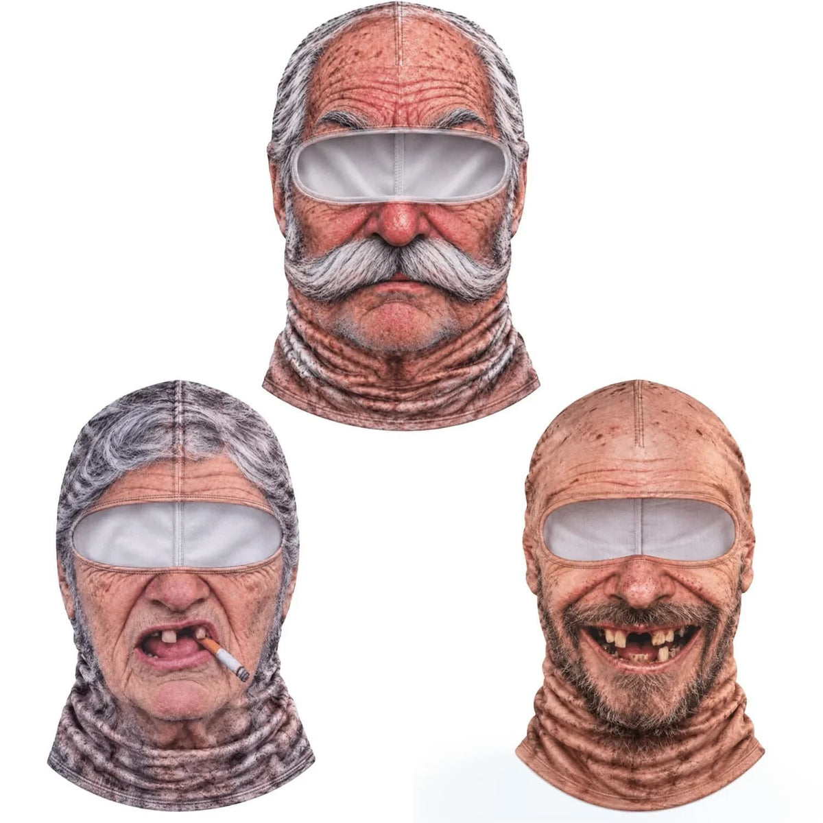 🔥Funny Old Man Face Balaclava Mask