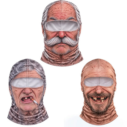 🔥Funny Old Man Face Balaclava Mask