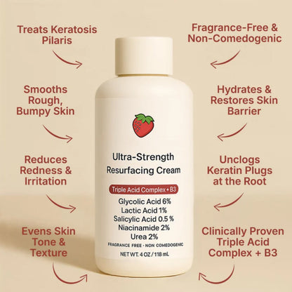 Strawberry Skin Resurfacing Cream – Triple-Acid Complex for Keratosis Pilaris