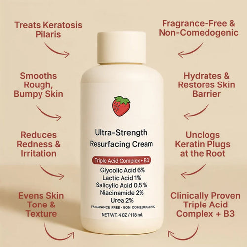 Strawberry Skin Resurfacing Cream – Triple-Acid Complex for Keratosis Pilaris