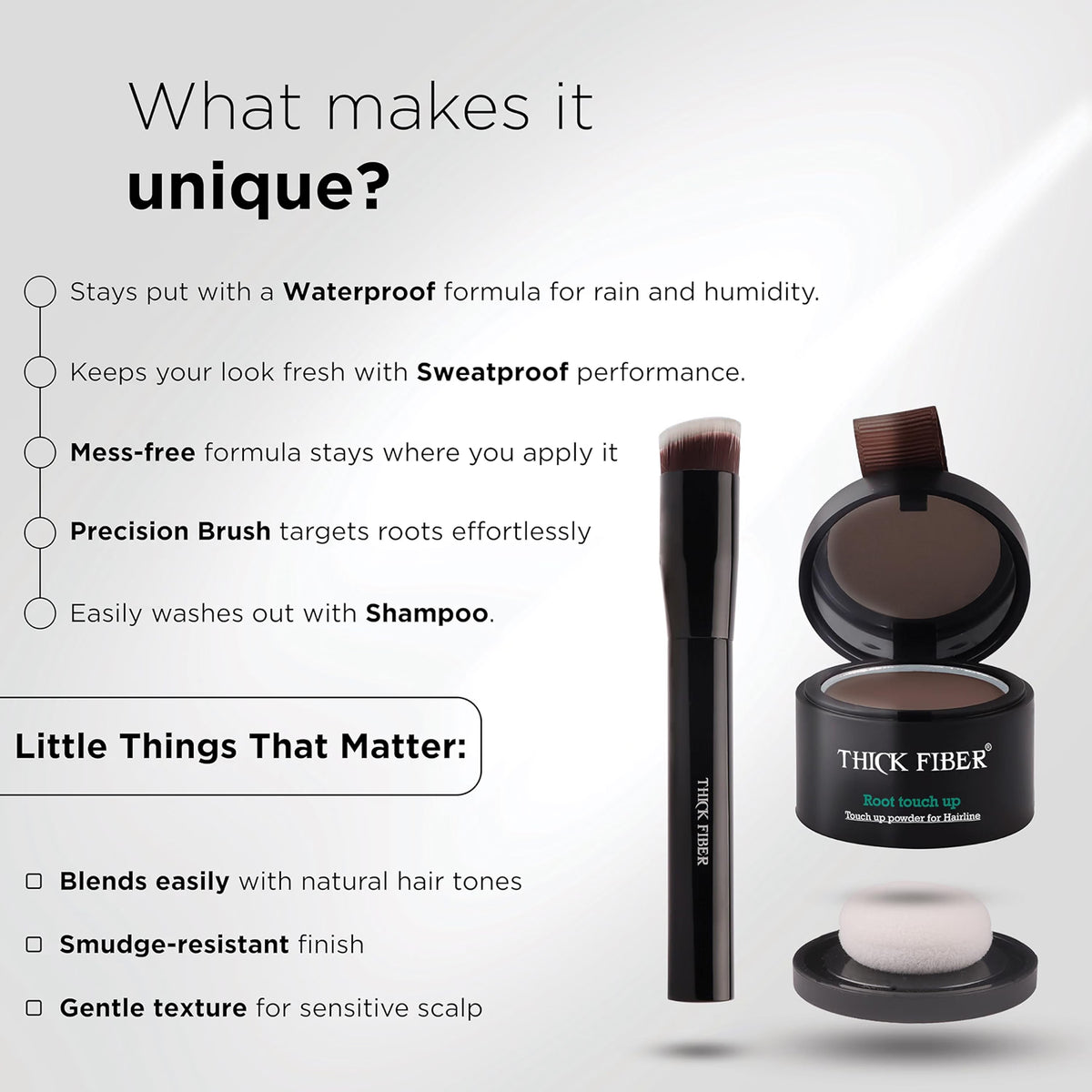 ⭐Instant Root Touch Up Powder – Cover Gray Roots & Sparse Hair in Seconds