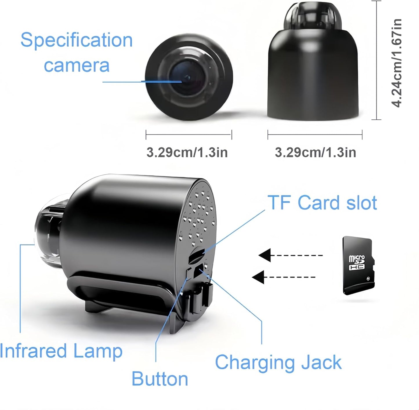 📷 Mini 4K Security Camera — Compact Size, Clear HD Monitoring Anytime, Anywhere