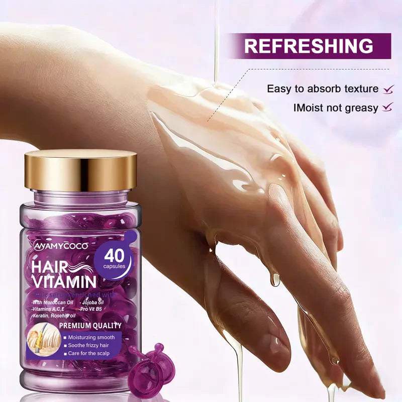 💜 Violet Hair Vitamin Capsules with Argan Oil (40 Capsules)
