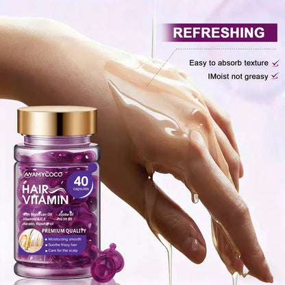 💜 Violet Hair Vitamin Capsules with Argan Oil (40 Capsules)