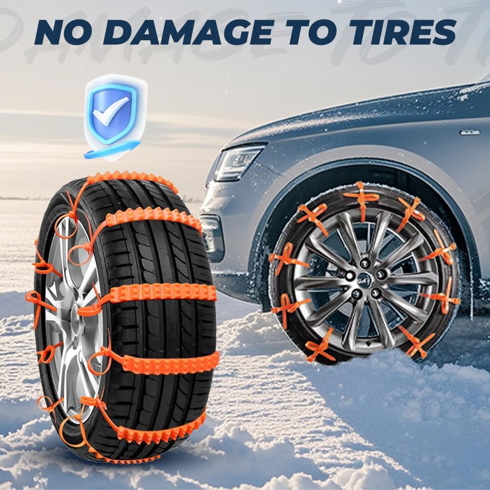 ⭐Snow Tire Chains – Extra Grip for Snowy & Icy Roads
