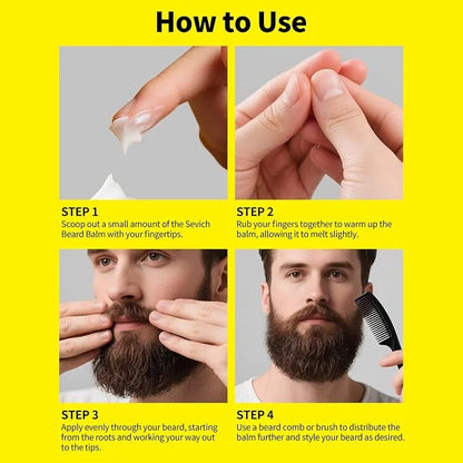 🎁Men’s Beard Balm for Softening, Styling & Frizz Control