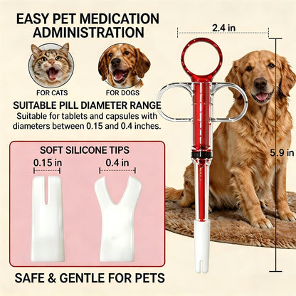🐾 2-in-1 Pet Medicine Feeder — Easier Pill & Liquid Medication for Dogs & Cats(Buy 1 get 1 free))