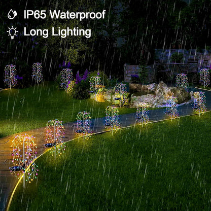 Solar Garden Lights Outdoor Solar Willow Tree Lights