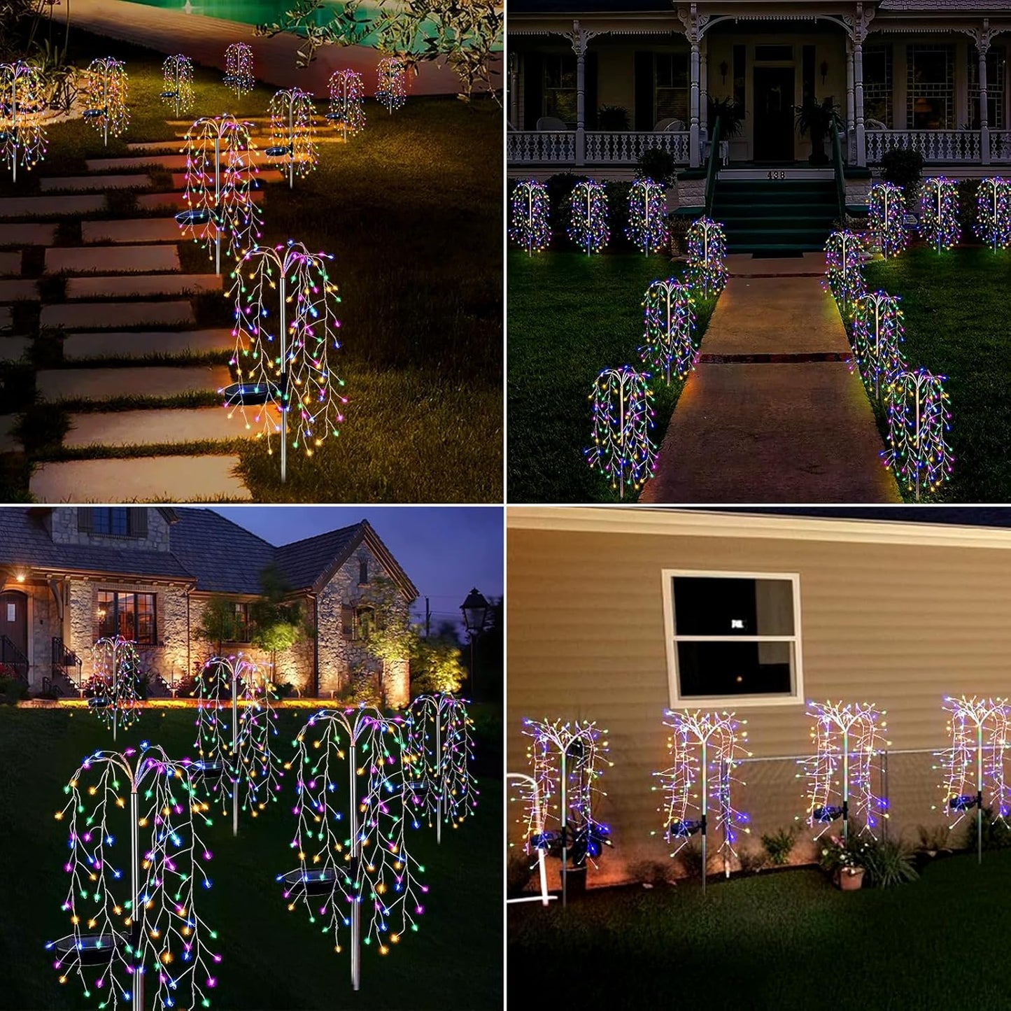 Solar Garden Lights Outdoor Solar Willow Tree Lights