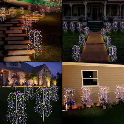 Solar Garden Lights Outdoor Solar Willow Tree Lights