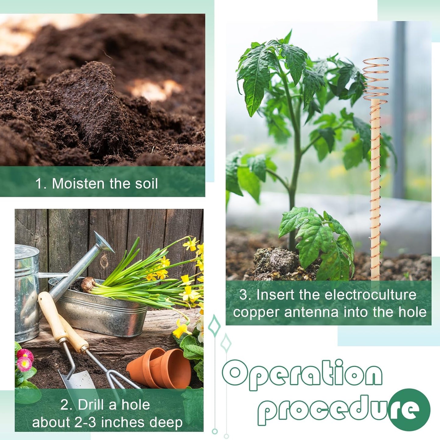 Electroculture Plant Stakes