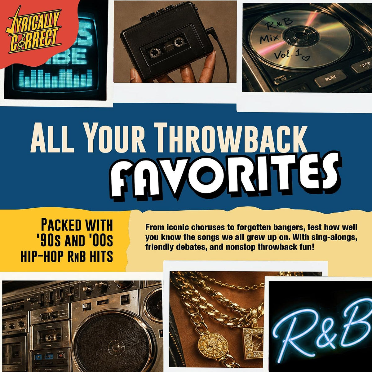 ❤️ 90s R&B Music Trivia Expansion Pack – 80 Cards