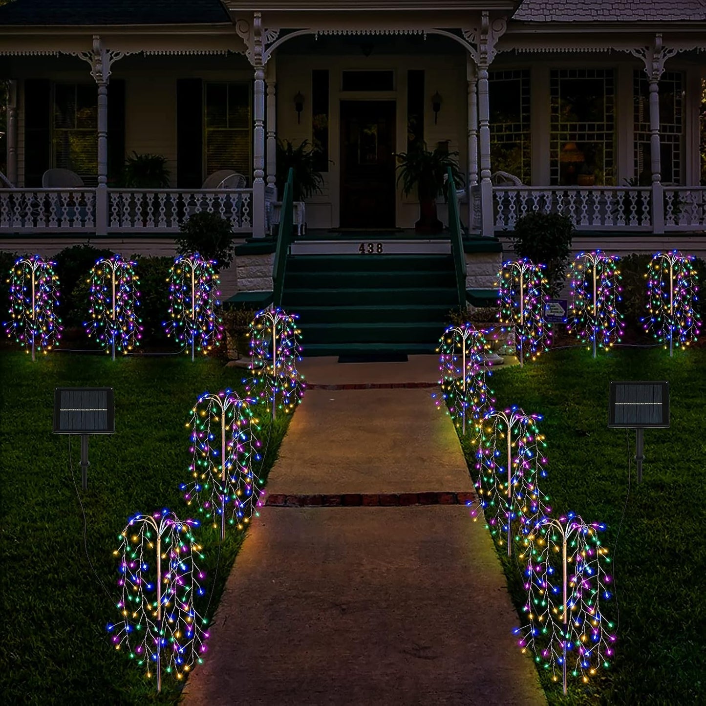 Solar Garden Lights Outdoor Solar Willow Tree Lights