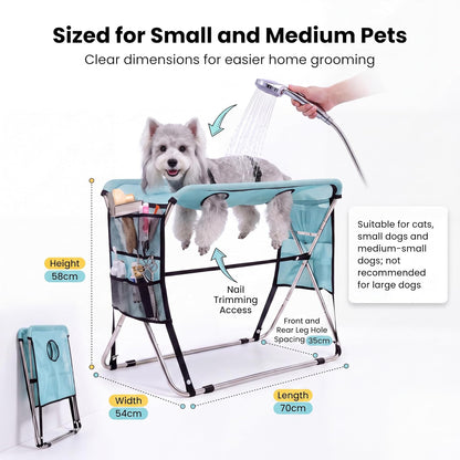 Foldable Pet Grooming Bath Stand for Small &amp; Medium Dogs