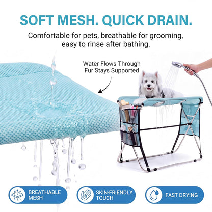 Foldable Pet Grooming Bath Stand for Small &amp; Medium Dogs