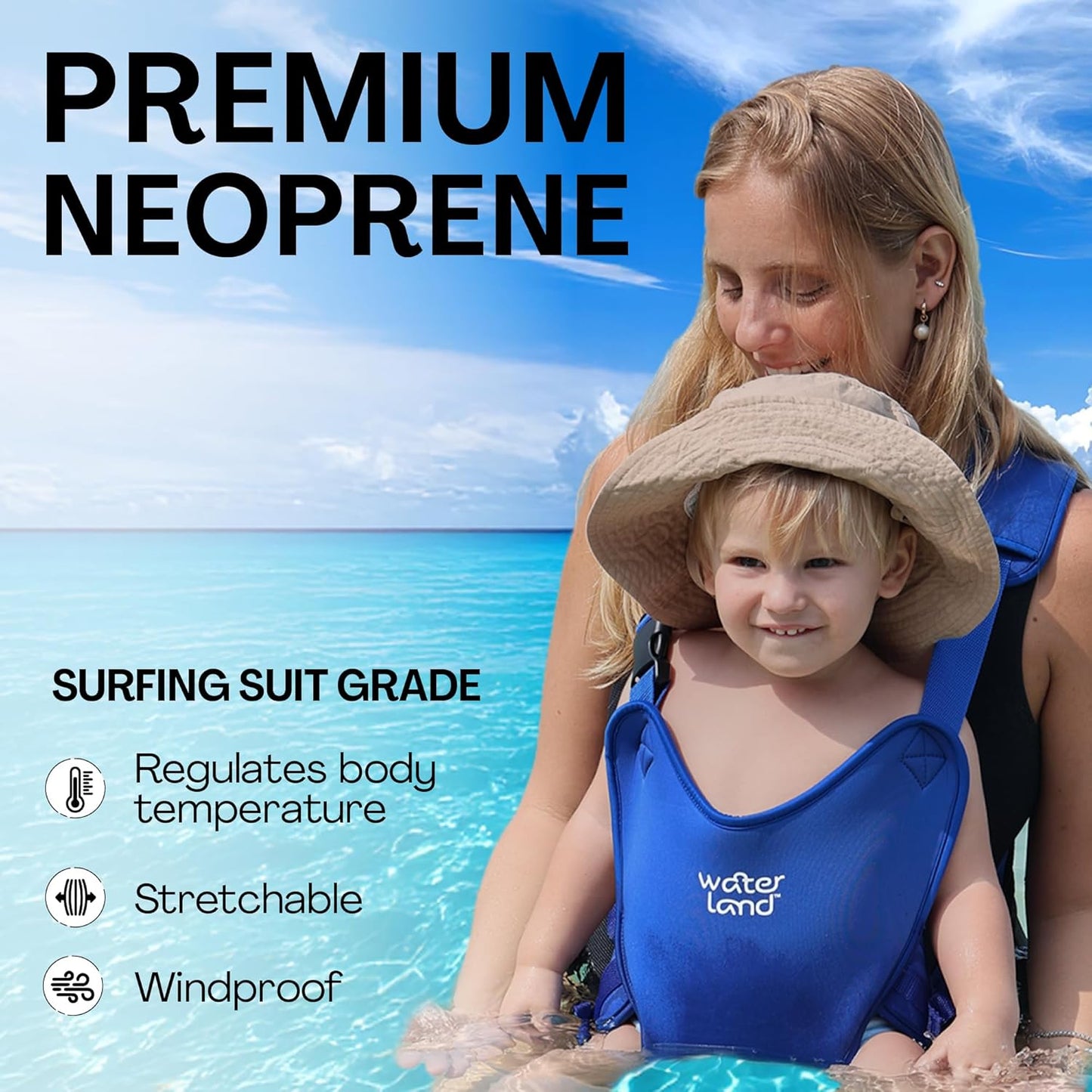 Ergonomic Water Baby Carrier – Quick-Dry Hands-Free Mesh Wrap