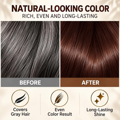 ❤️3-in-1 Gray Coverage Hair Dye Shampoo – Deep Brown, 13.6 fl oz
