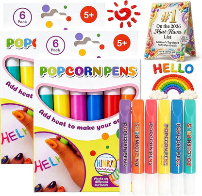 Popcorn Pens 3D Puffy Bubble Drawing Art Kit Heat