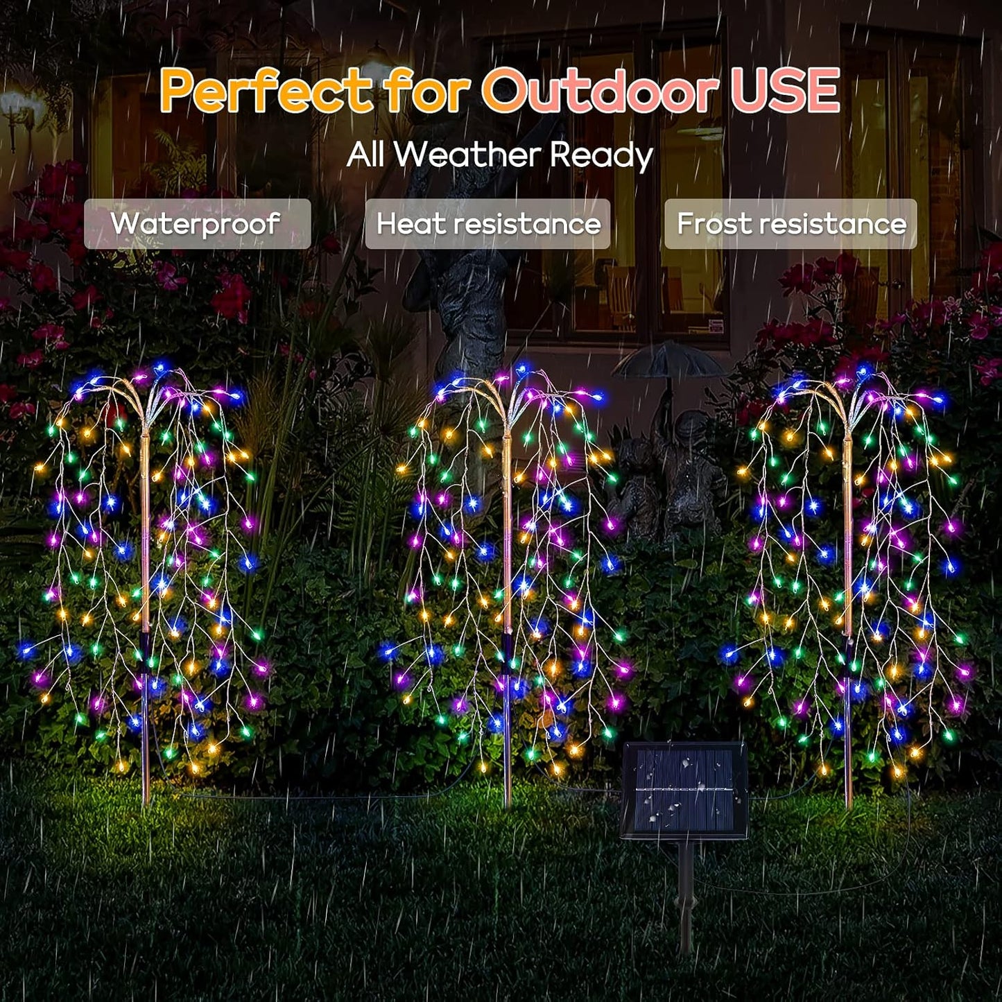 Solar Garden Lights Outdoor Solar Willow Tree Lights