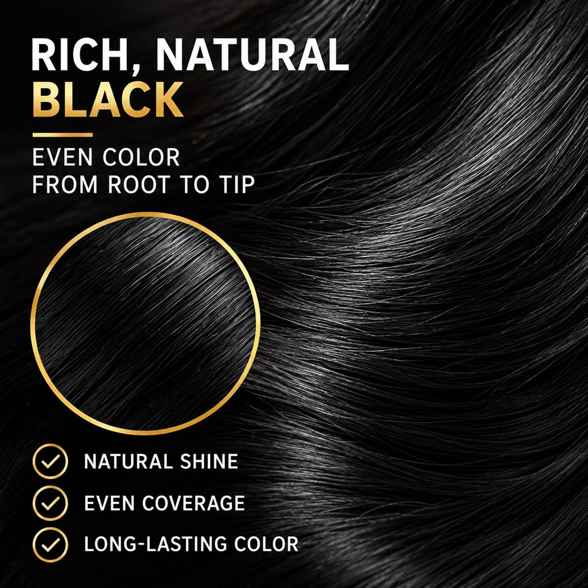 ❤️3-in-1 Gray Coverage Hair Dye Shampoo – Deep Brown, 13.6 fl oz