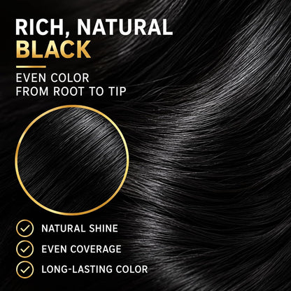 ❤️3-in-1 Gray Coverage Hair Dye Shampoo – Deep Brown, 13.6 fl oz
