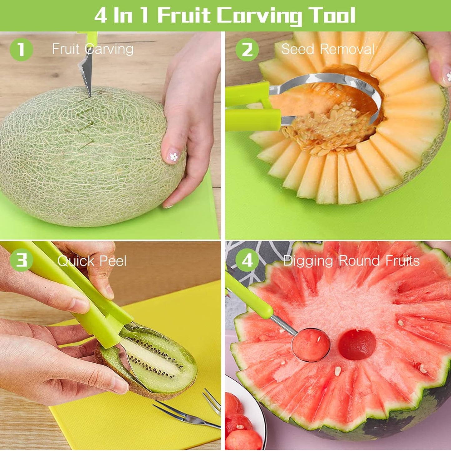 14 Pack Melon Baller Scoop Set