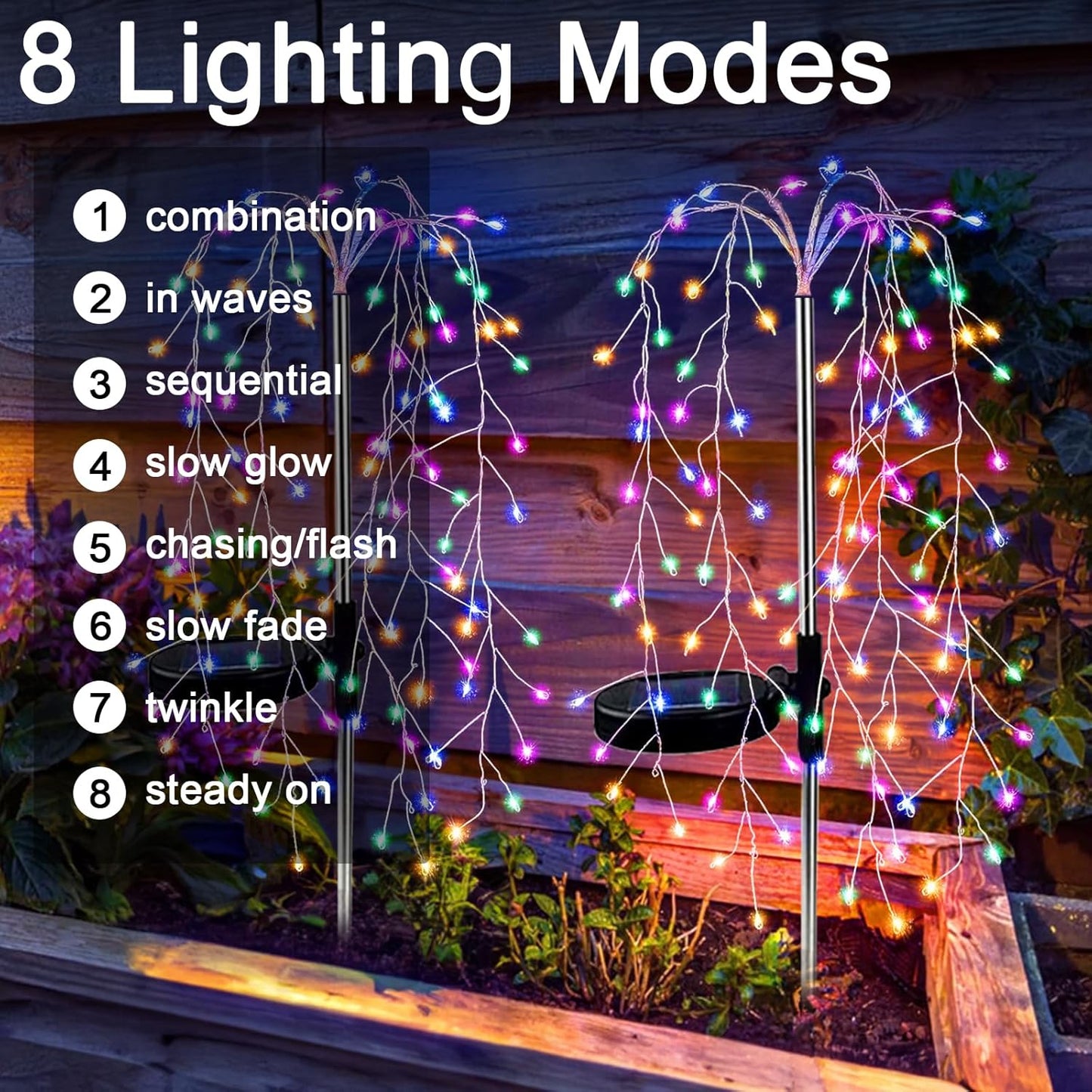 Solar Garden Lights Outdoor Solar Willow Tree Lights