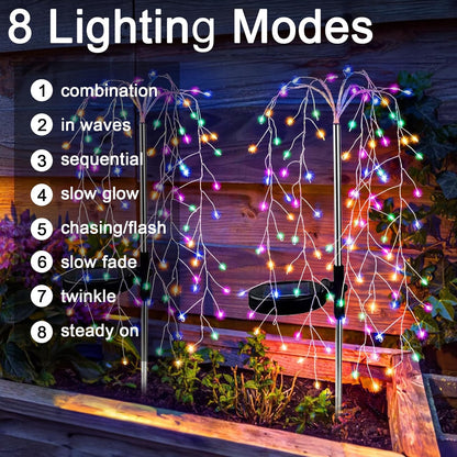Solar Garden Lights Outdoor Solar Willow Tree Lights
