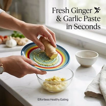 Handmade Ceramic Garlic Grater Plate Garlic