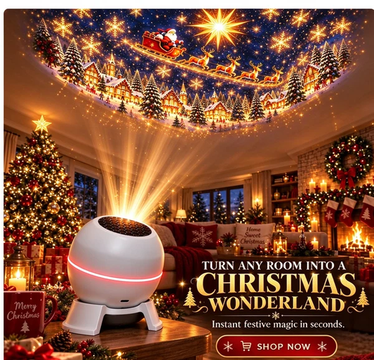 🎉🎅 Christmas Magic Projection Light – Bring Holiday Scenes to Life