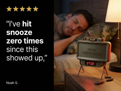 ⏰ Reloj despertador táctico con control remoto. Reloj digital de fácil configuración y controles sencillos para la mesita de noche