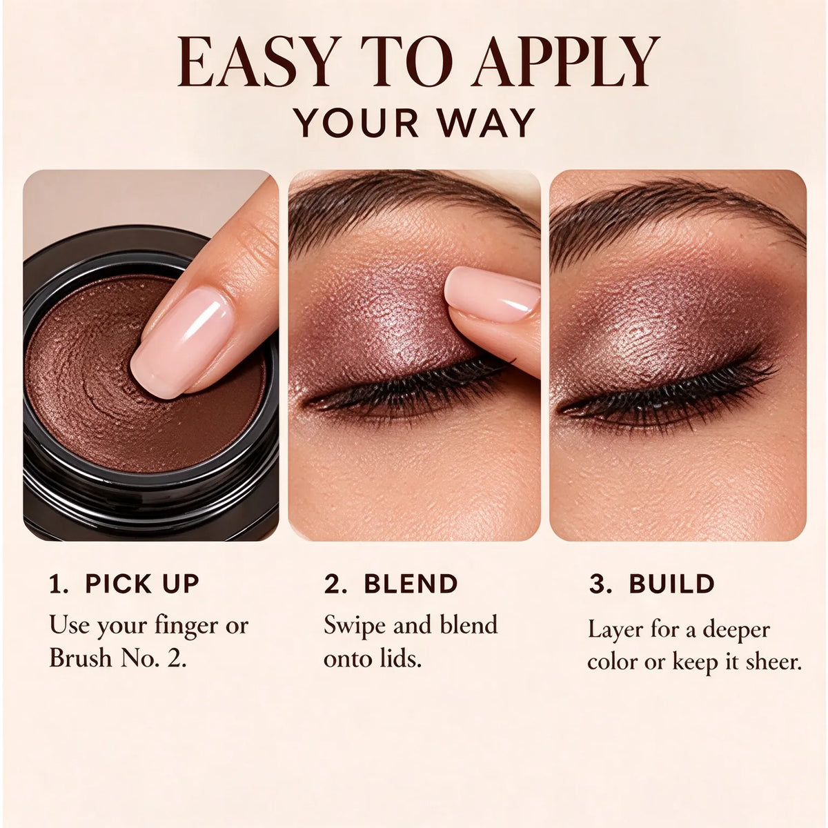 🎁12H Long-Lasting Cream-to-Powder Eyeshadow – Buildable & Blendable