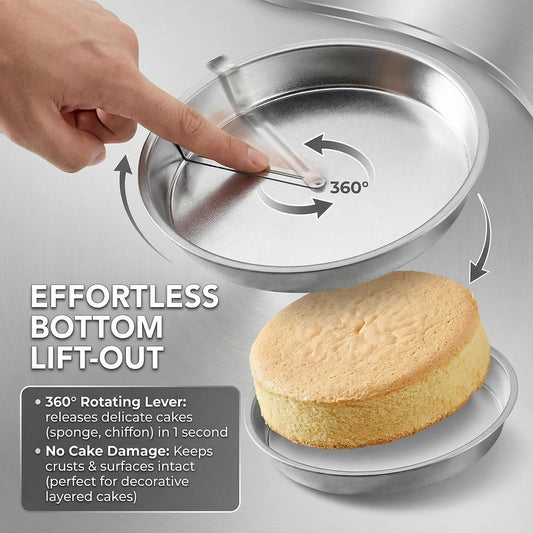 🧁 Bake Without the Struggle — 9-Inch Easy-Release Cake Pan for Cheesecake, Chiffon & More