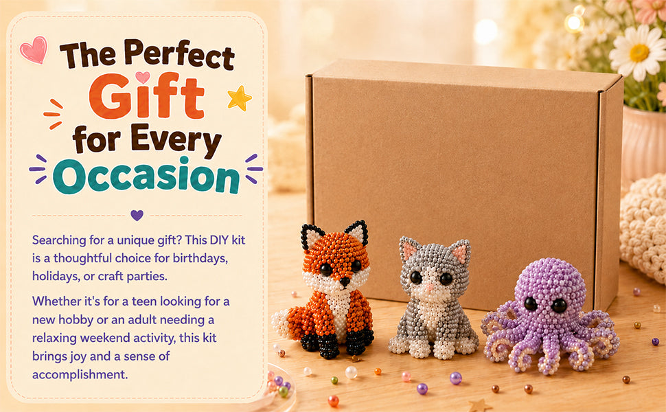 2026 Tiny 3D Beaded Animal DIY Kit