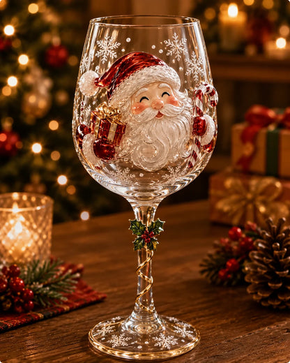 ✨Last Day Sale 50% OFF🔥🎁Christmas 3D Wine Glass Collection Gift Box Set✨
