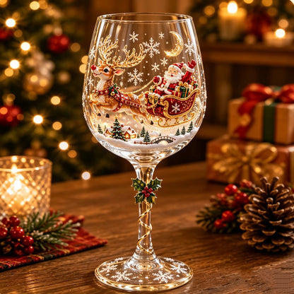 ✨Last Day Sale 50% OFF🔥🎁Christmas 3D Wine Glass Collection Gift Box Set✨