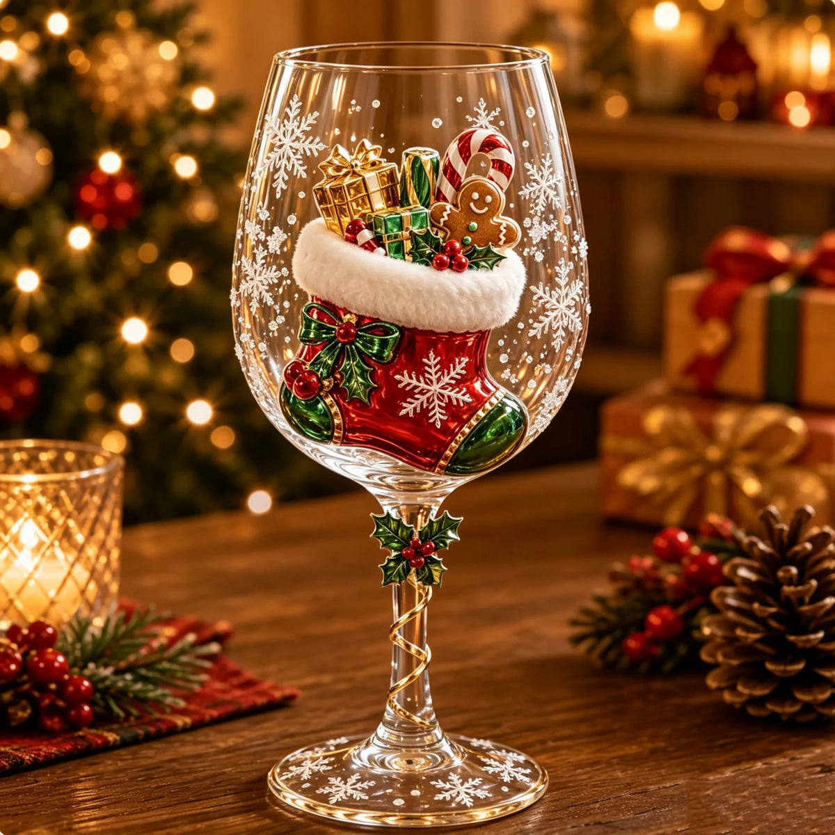 ✨Last Day Sale 50% OFF🔥🎁Christmas 3D Wine Glass Collection Gift Box Set✨