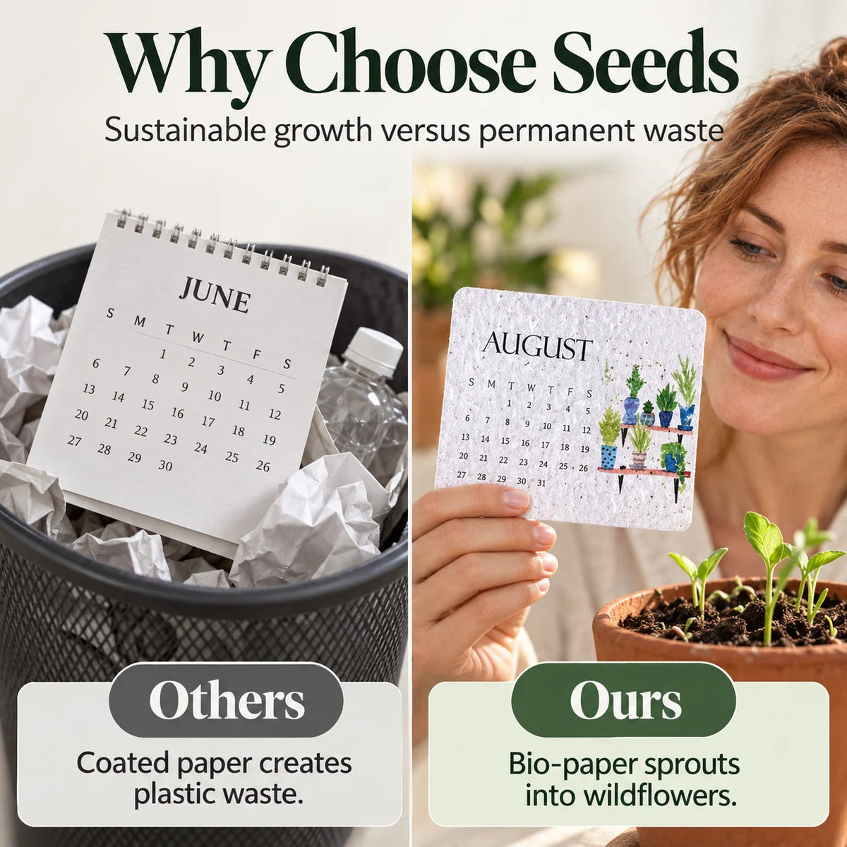 🎉Eco-Friendly Plantable “Timeless” Seed Calendar 2027