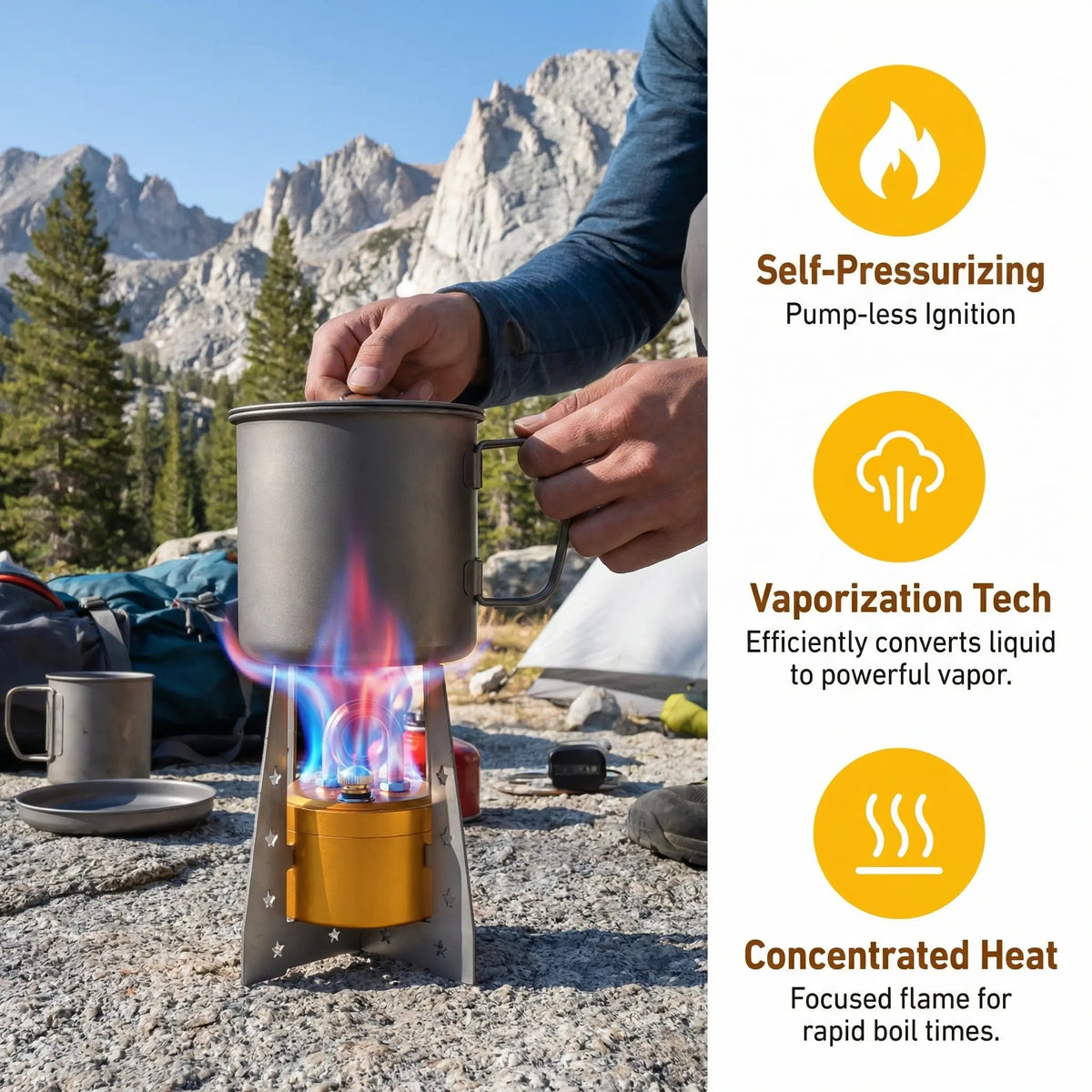 🔥Self-Pressurized Alcohol Stove