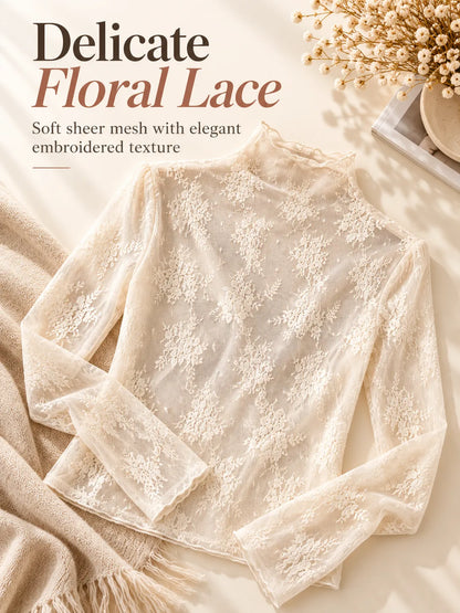 🔥5-Pack Floral Lace Mesh Tops