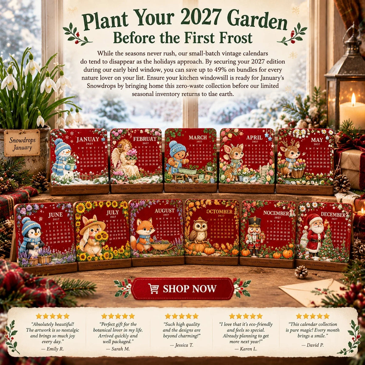 🎉🗓️ Christmas Limited-Edition — 🪴✨ Eco-Friendly Plantable “Timeless” Seed Calendar 2027