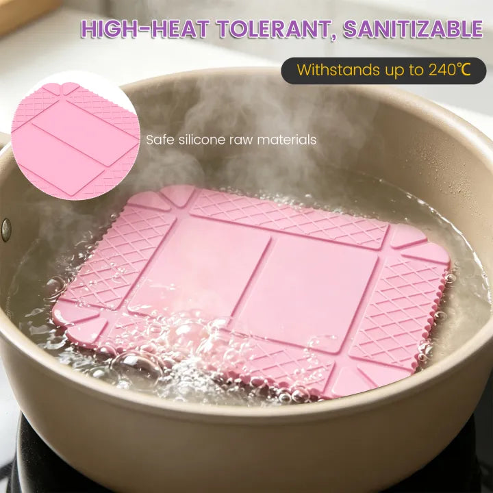 🔥3-in-1 Magnetic Silicone Trivet, Cutting Board & Foldable Serving Tray