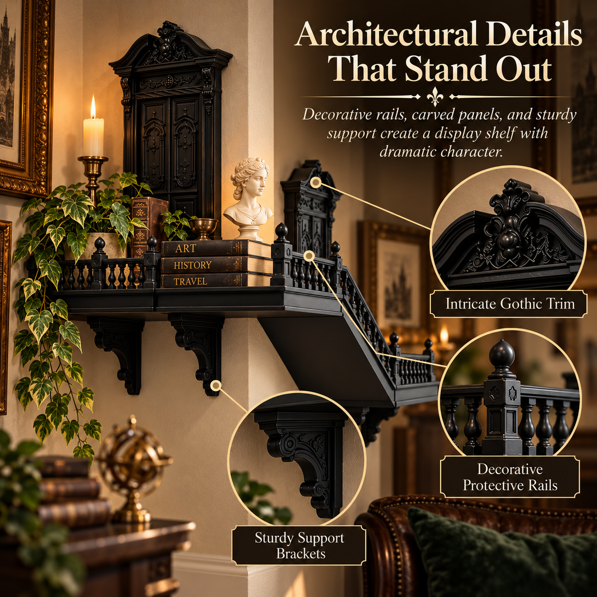 ❤️Gothic Corner Wall Shelf – Transform Empty Corners