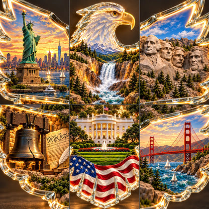 ✨🦅 American Heritage Lighted Eagle Wall Art ✨