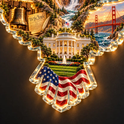 ✨🦅 American Heritage Lighted Eagle Wall Art ✨