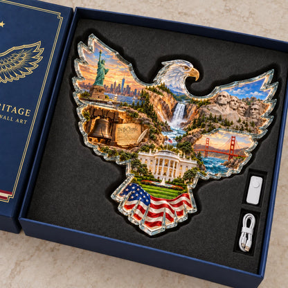 ✨🦅 American Heritage Lighted Eagle Wall Art ✨