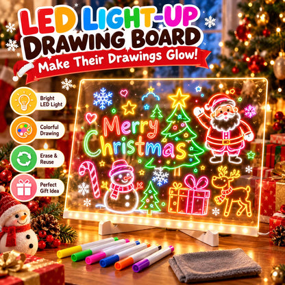 🔥 LED Light-Up Drawing Board for Kids – Reusable Glow Art Kit