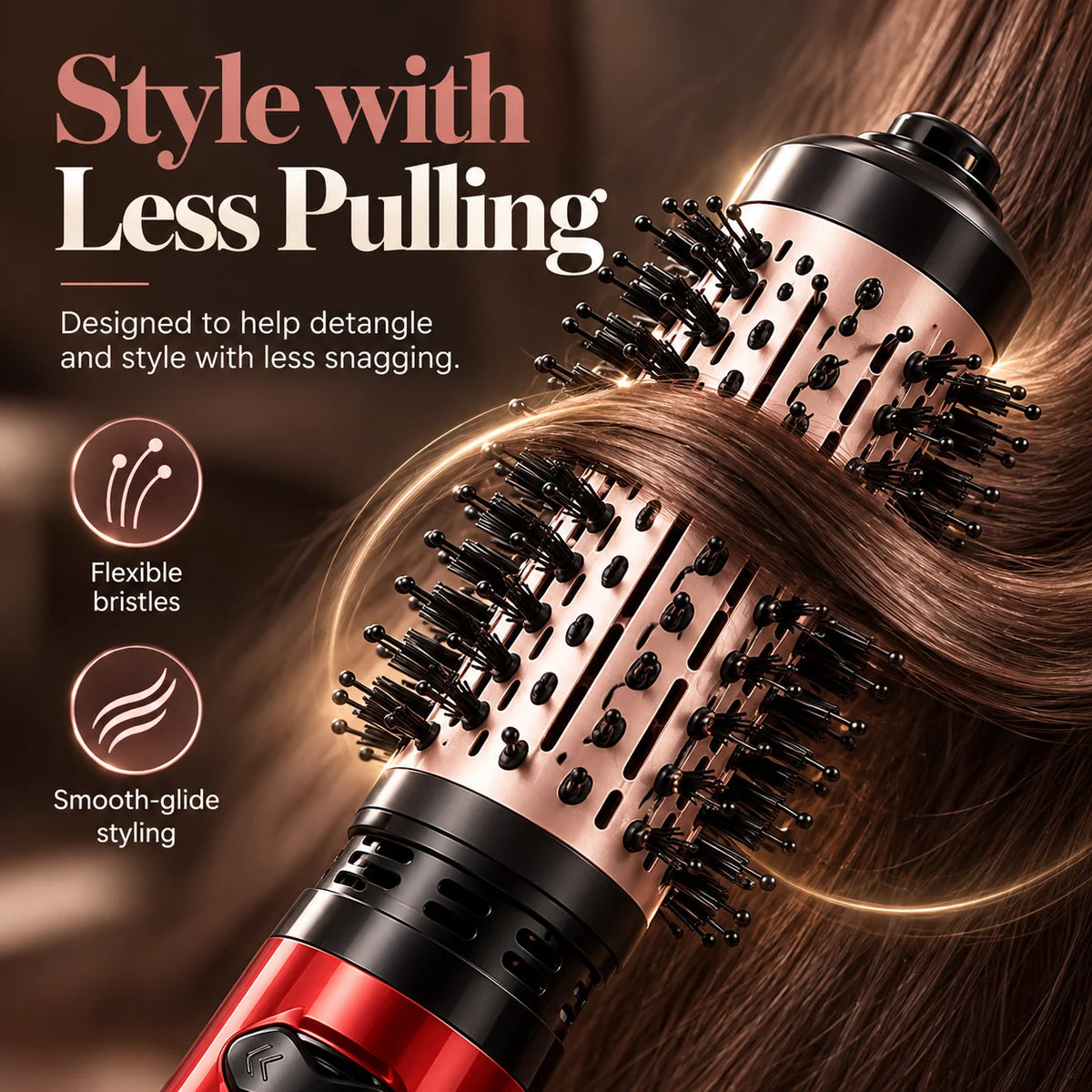 ✨3 in 1 Rotating Hair Dryer Brush