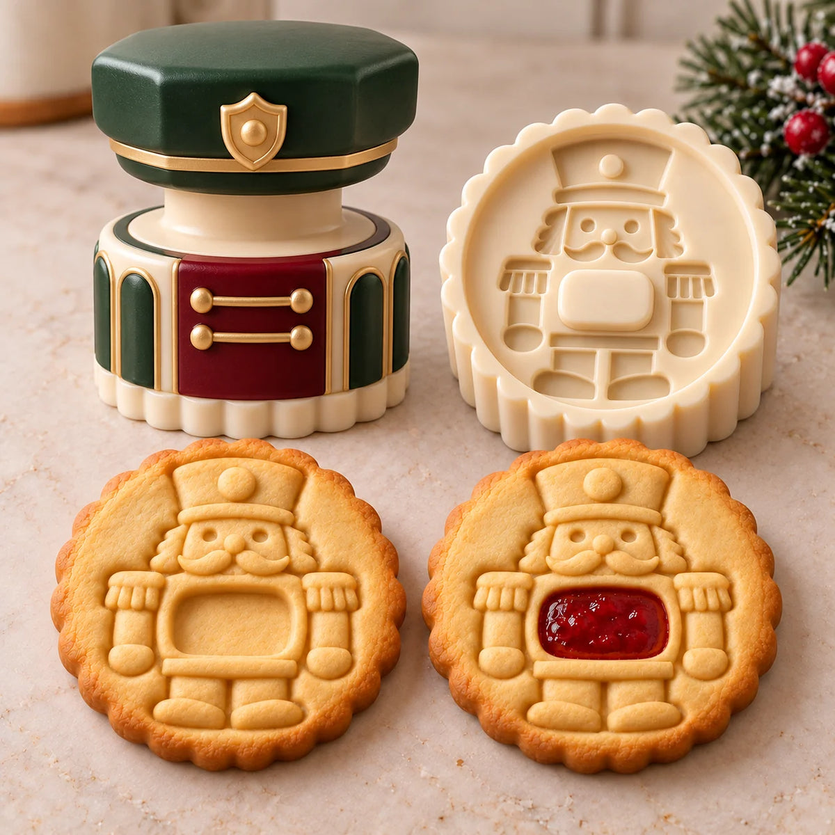 🎁Limited time 40% OFF -🍓🍪 Christmas Jam Cookie Press – Make Adorable Holiday Cookies at Home!