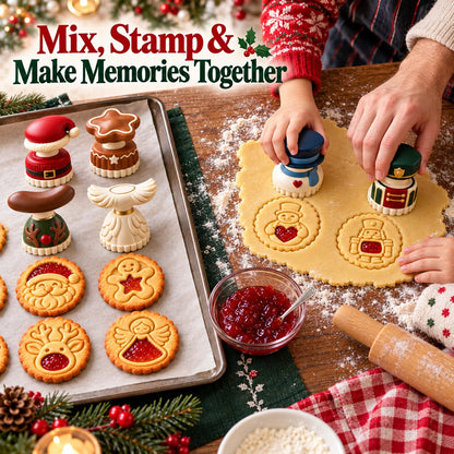 🎁Limited time 40% OFF -🍓🍪 Christmas Jam Cookie Press – Make Adorable Holiday Cookies at Home!